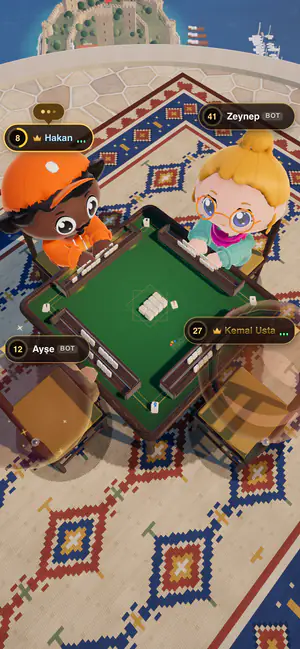 Okey en una mesa 3D de Masa