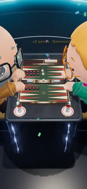 Backgammon en una mesa 3D de Masa